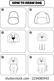 Cómo dibujar a Dog paso a paso para los niños. dibujar un animal paso a paso