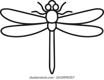 How to draw a dragonfly
