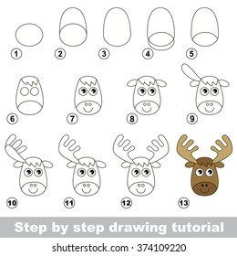  How to draw a Funny Elk