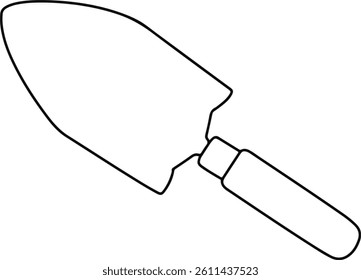 How to draw a Garden Trowel step by step for beginners