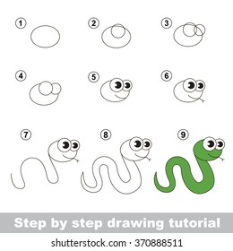  How to draw a Green Snake