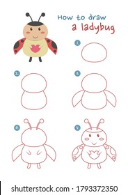 Outline Ladybird Images, Stock Photos & Vectors | Shutterstock