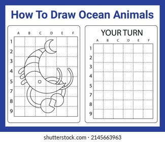 How To Draw Ocean Animals for kids