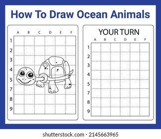 How To Draw Ocean Animals for kids