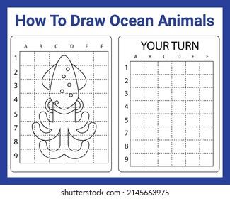 How To Draw Ocean Animals for kids