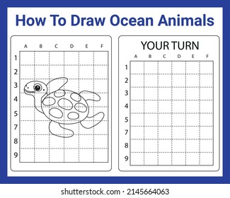 How To Draw Ocean Animals for kids