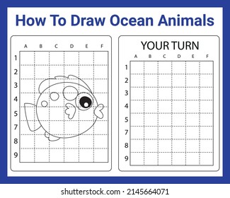 How To Draw Ocean Animals for kids