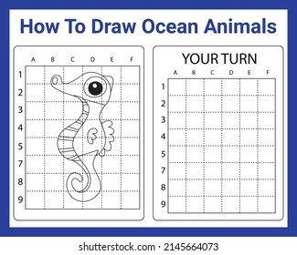 How To Draw Ocean Animals for kids