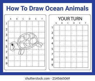 How To Draw Ocean Animals for kids
