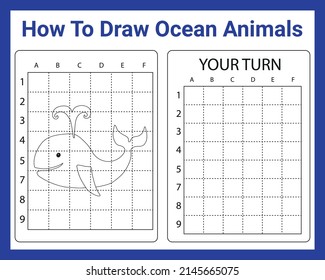 How To Draw Ocean Animals for kids