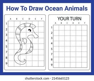 How To Draw Ocean Animals for kids