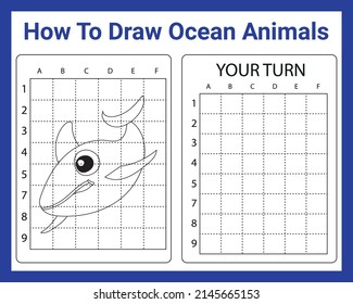 How To Draw Ocean Animals for kids