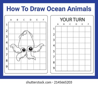 How To Draw Ocean Animals for kids