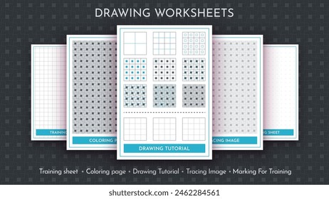 How to Draw a Pattern. Step by Step Drawing Tutorial. Draw Guide Worksheet. Simple Instruction for Kids and Adults. Vector eps 10.