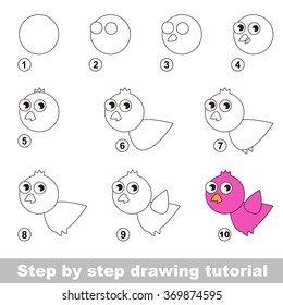  How to draw a Pink Bird