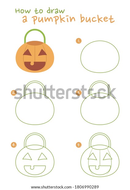カボチャのバケツのベクターイラストを描く方法 カボチャのバケツを1枚ずつ描く ハロウィーン用カボチャの描画ガイド かわいくて簡単な描画ガイドブック のベクター画像素材 ロイヤリティフリー カボチャのバケツのベクターイラストを描く方法 カボチャのバケツを1枚ずつ描く ハロウィーン用カボチャの描画ガイド かわいくて簡単な描画ガイドブック のベクター画像素材 ロイヤリティフリー
