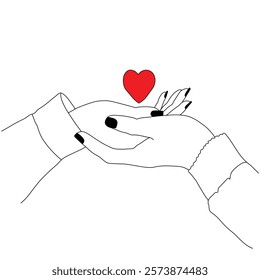 How to draw Romantic Couple Holding Hands