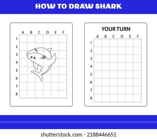 How to Draw Shark for Kids. How to draw shark for relax and meditation.