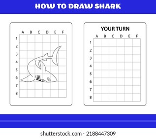 How to Draw Shark for Kids. How to draw shark for relax and meditation.