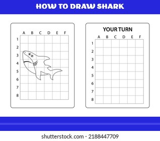 How to Draw Shark for Kids. How to draw shark for relax and meditation.