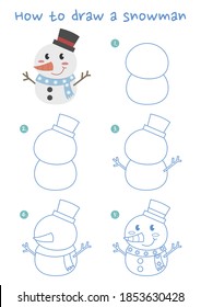 How to draw snowman