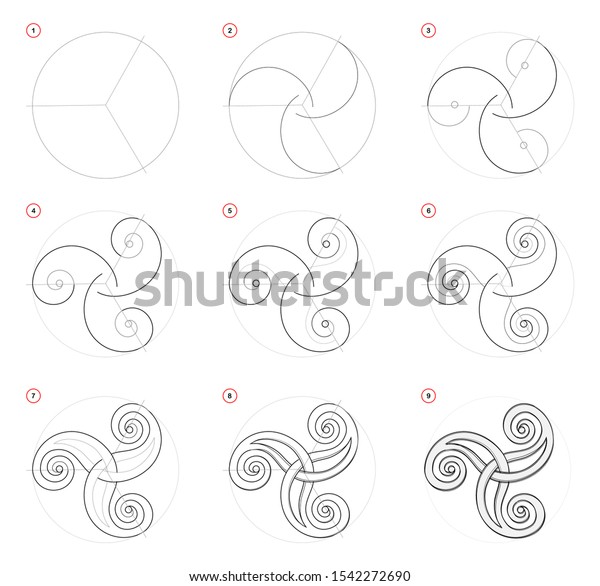 How Draw Stepwise Celtic Popular Symbol Stock Vector (Royalty Free ...