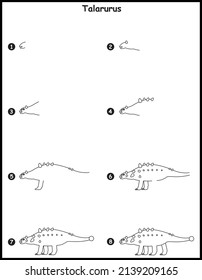 How to draw Talarurus step by step vector drawing