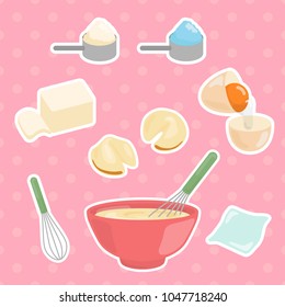 How to fold or make fortune cookie on pink background
