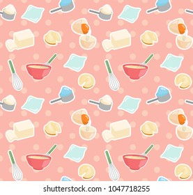How to fold or make fortune cookie on pink background seamless pattern