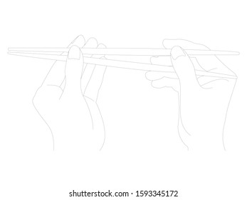How to hold chopsticks correctly - Take chopsticks again.