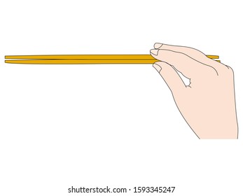 How to hold chopsticks correctly - Take chopsticks.