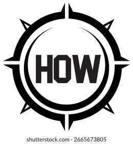 CÓMO diseño de la carta. CÓMO diseño de logotipo de tecnología de letras sobre un fondo blanco. CÓMO Diseño de logo Monogram para un emprendedor y negocio.
