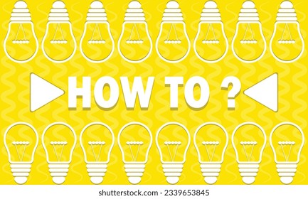 How To Light Bulbs Showing How To Turn Idea Or Creativity. Vector illustration Suitable for Website, poster and banner