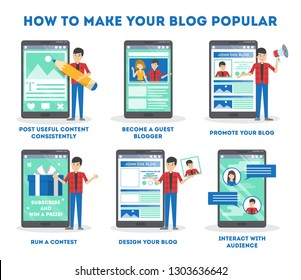 How Make Blog Popular Get Many Stock Vector (Royalty Free) 1303636642 |  Shutterstock