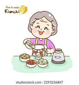 How to make kimchi vector.