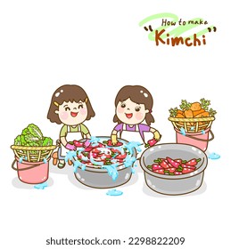 How to make kimchi vector.
