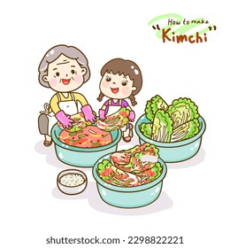 How to make kimchi vector.