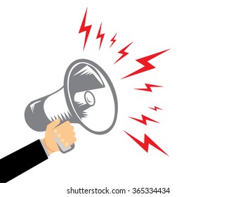 HOW TO MAKE MONEY Flat design vector business illustration concept Digital marketing business man holding megaphone