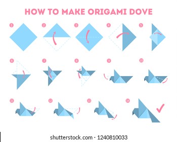 Origami Bird Instructions Photos 242 Origami Bird Stock