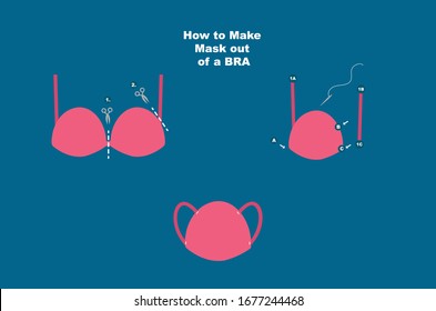 How to make an protective mask out of a bra DIY mask