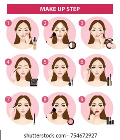 how to make up step vector illustration