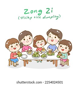 How to make zongzi sticky rice dumpling.