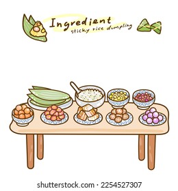  How to make zongzi sticky rice dumpling.
