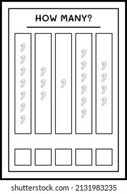 How many Candy, game for children. Vector illustration, printable worksheet