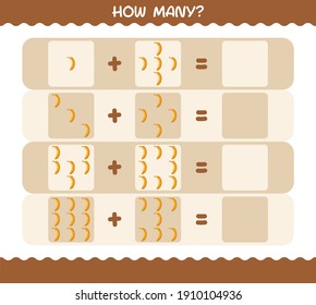 How many cartoon banana. Counting game. Educational game for pre shool years kids and toddlers