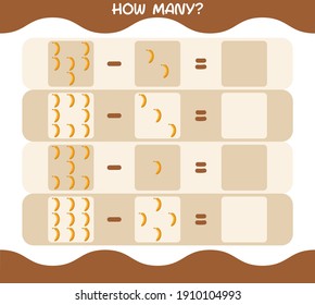 How many cartoon banana. Counting game. Educational game for pre shool years kids and toddlers