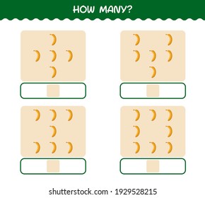 How many cartoon banana. Counting game. Educational game for pre shool years kids and toddlers