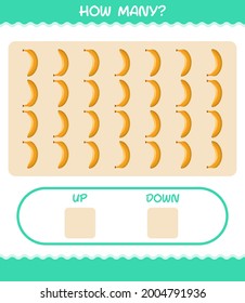 How many cartoon banana. Counting game. Educational game for pre shool years kids and toddlers