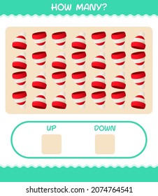 How many cartoon beanie. Counting game. Educational game for pre shool years kids and toddlers