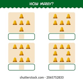 How many cartoon bell. Counting game. Educational game for pre shool years kids and toddlers